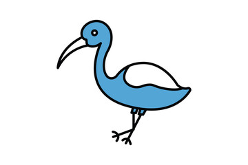 Stork bird icon. Two tone icon style design. Simple vector design editable