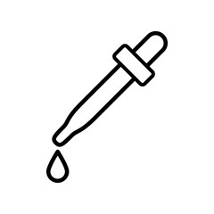 Pipette, Eyedropper Outline Icon Vector Illustration