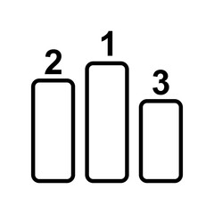 Ranking Chart Outline Icon Vector Illustration