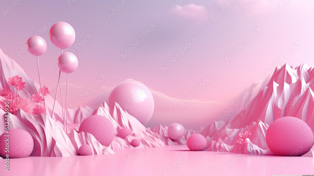 Wall mural 4k pink desktop wallpaper