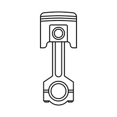 Piston Outline Vector Design Illustration