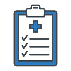 Medical Report line flat vector icon