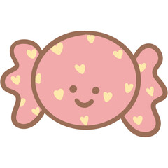 illustration of a cartoon candy