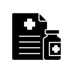 Medical recipe icon vector design template