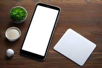 Smartphon blank screen for Infographic Global Business Marketing Plan