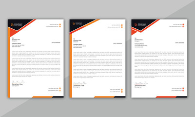 Modern Creative & Clean business style letterhead bundle. Modern and minimalist Company business
letterhead template. Clean and professional corporate company business letterhead design. Letterhead
