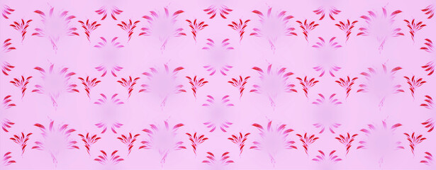 Pink lilac floral graphic illustration