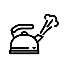 steam smell line icon vector. steam smell sign. isolated contour symbol black illustration