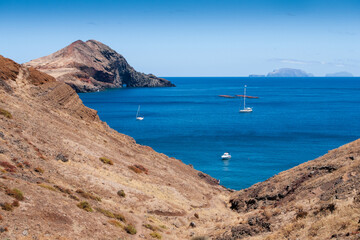 Paisaje marino del cabo San Lorenzo en la isla de Madeira, Portugal.