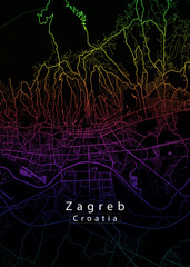 Zagreb Croatia City Map