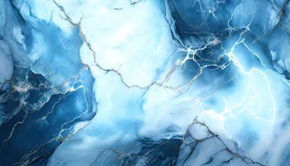 Abstract light electric blue luxury marble texture, premium background	
