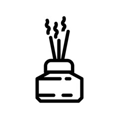 aroma smell line icon vector. aroma smell sign. isolated contour symbol black illustration