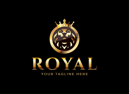 Royal King Lion Logo Design