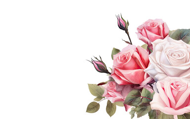ai generated a Rose flower Clipart border. 