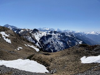 Fototapeta na wymiar Swiss Alps with Snow