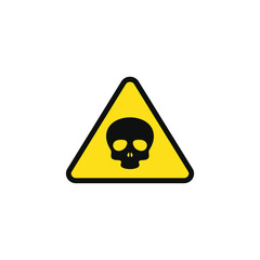 Obraz premium Toxic hazard caution warning symbol design vector