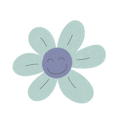 Fototapeta na wymiar flower on a blue background