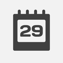 Icon page calendar day - number 29