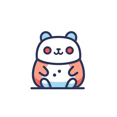 Portrait of Frog cute animal icon. Line style character avatar. Generative AI