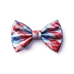 Bow tie fashion clothing with colorful pattern isolated on white background. Generative AI