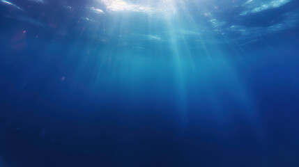 Fototapeta na wymiar Blue ocean surface seen from underwater