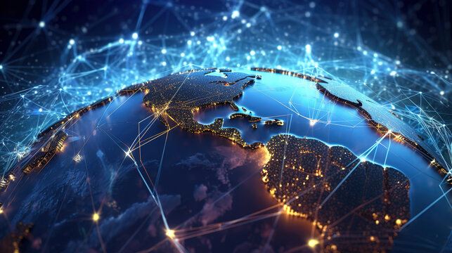 Fototapeta Communication technology for internet business