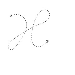 Abstract Dashed Line Arrow