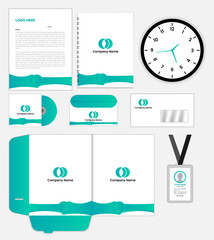 Brand Identity Mock-Up of stationery set  design. Business office stationary template 