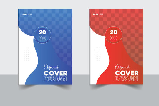 Blue corporate identity cover business vector design