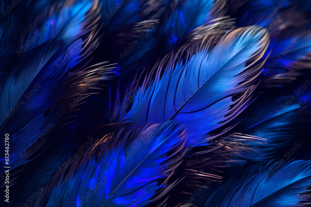 Poster a high-contrast feather background pattern texture, with dark feathers against a bright and vibrant 