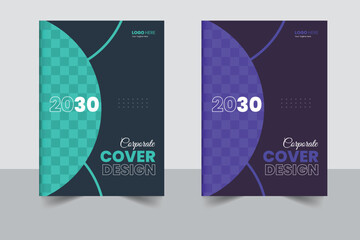 Blue corporate identity cover business vector design