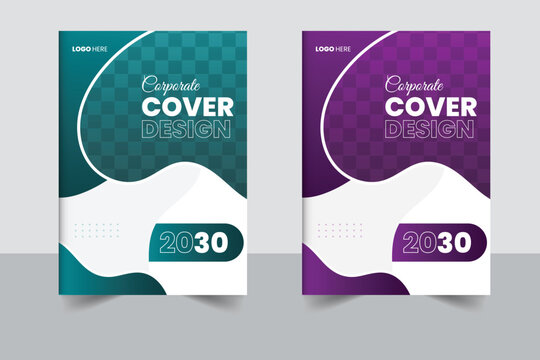 Blue corporate identity cover business vector design