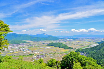賤ヶ岳山頂から伊吹山方面を眺める　滋賀県長浜市