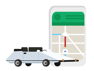 maps online phone direction finding location technology modern and car transportation vehicle machine