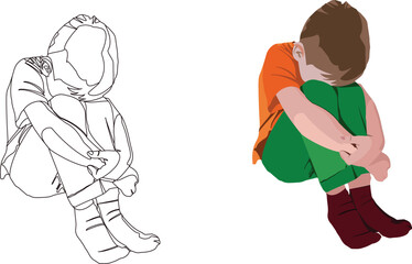 Child Caucasian race in punishment-