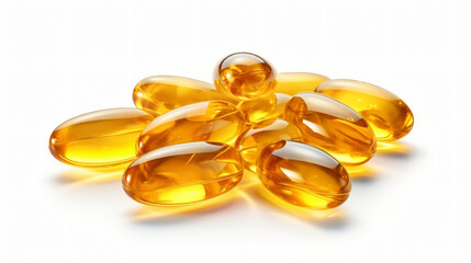 Fototapeta Fish oil gel capsules omega 3 obraz