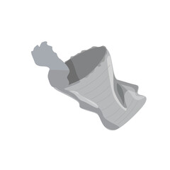 Open can of food vector. Canned food vector illustration. Aluminum products. Metal waste. Recycled garbage. Flat vector isolated on white background. Food tin clipart. Trash. Rubbish.