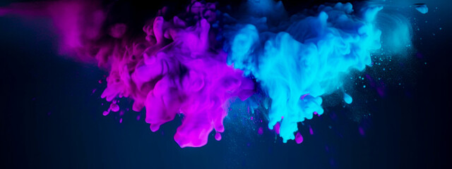 Fototapeta na wymiar abstract background. Colorful explosion of colored smoke isolated on black background.