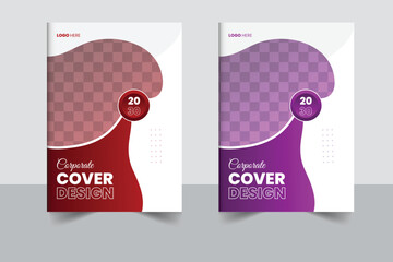 Blue corporate identity cover business vector design