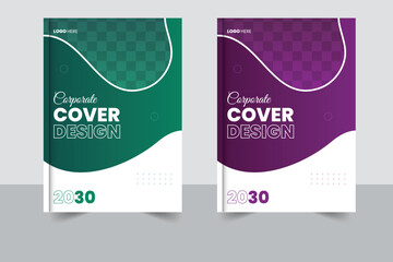 Blue corporate identity cover business vector design