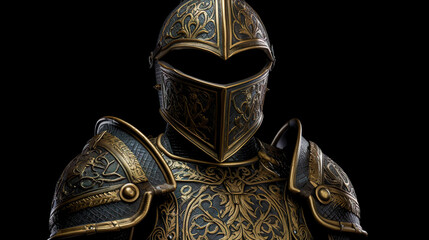 中世ヨーロッパの騎士の鎧　Generative AI