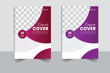 Blue corporate identity cover business vector design