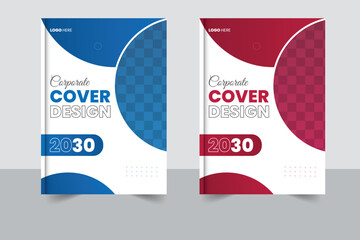 Blue corporate identity cover business vector design