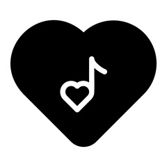 music lover glyph icon