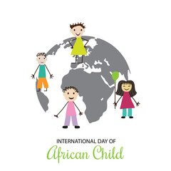 Vector illustration of a Background for International Day Of African Child.