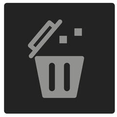 simple concept of trash can icon