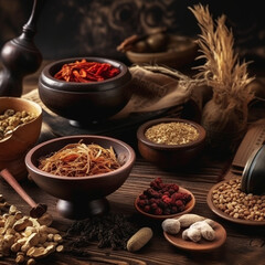 Chinese traditional medicine. Generative AI.
