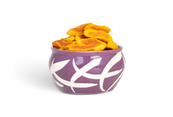 Fried Bhakarwadi Tea Time Snack isolated on white background