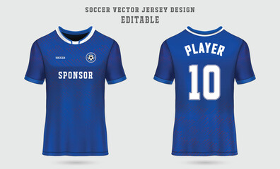 Soccer jersey vector editable template sport t shirt design