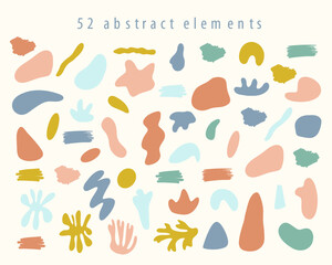 Simple Abstract vector forms textures, backgrounds, elements. Modern design
